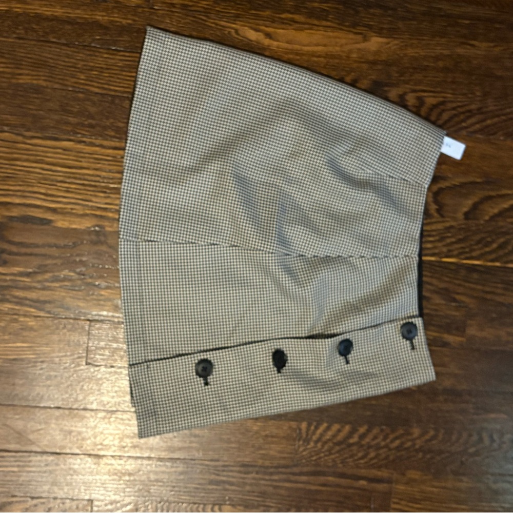 Reversible  Black and White Checkered mini Skirt